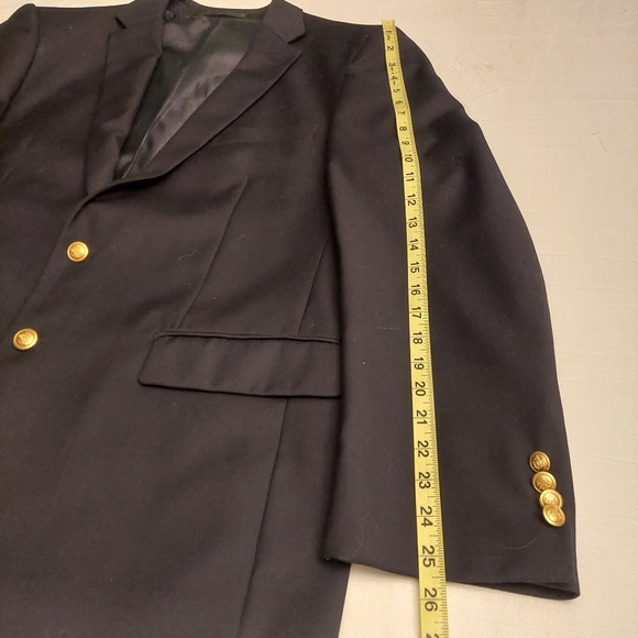 Giorgio Fiorelli Navy Blue Super Fine Sports Coat 2 Button Jacket Size 46 R - Picture 14 of 14